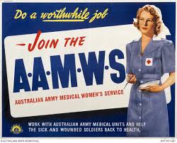 1944 recruitment poster for AAMWS (The Australian War Memorial) 